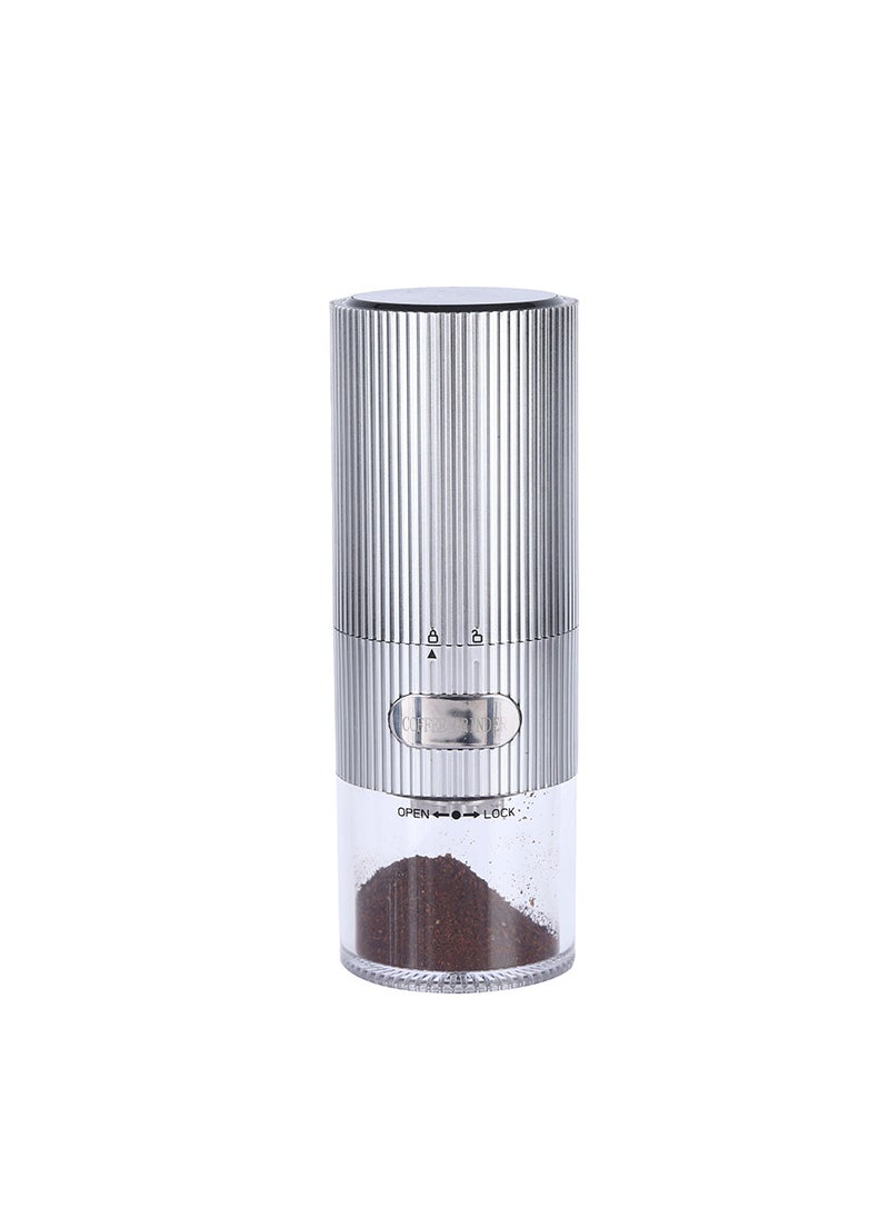 Portable Electric Coffee Bean Grinder with Steel Core [987M] silver (stainless steel grinding core)