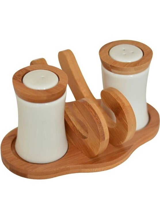Chava - Salt and Pepper Shaker with Napkin Holder