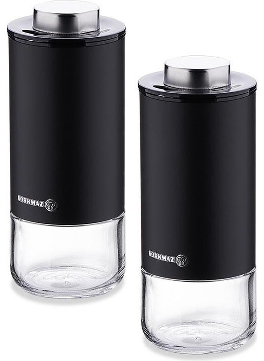 Stora Plus Black Salt and Pepper Shakers Set 100 ml
