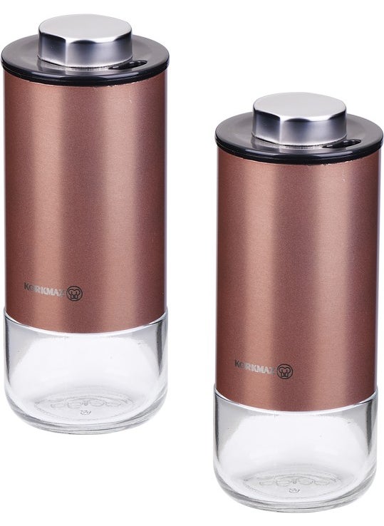 Stora Plus Rosegold Salt and Pepper Shakers Set