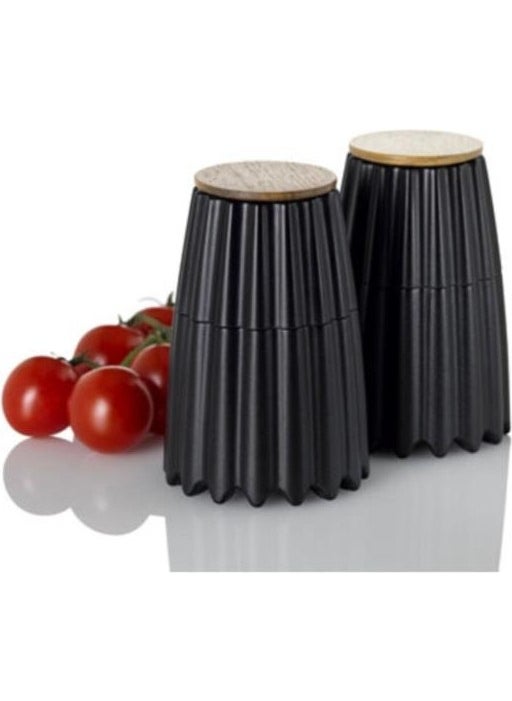 Magtwo Black Pepper Salt Mill Set Magnetic