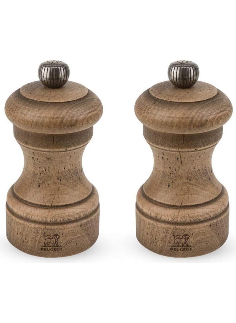 Bistro Antique Wooden Pepper+Salt St 10cm