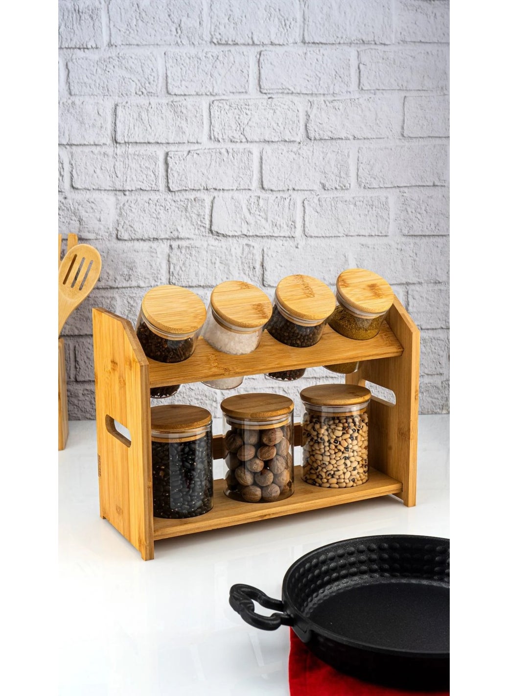 Tier - 8 Piece 2 Tier Stand Spice Set