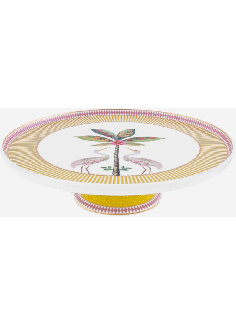 La Majorelle Yellow Porcelain Cake Stand 21 cm