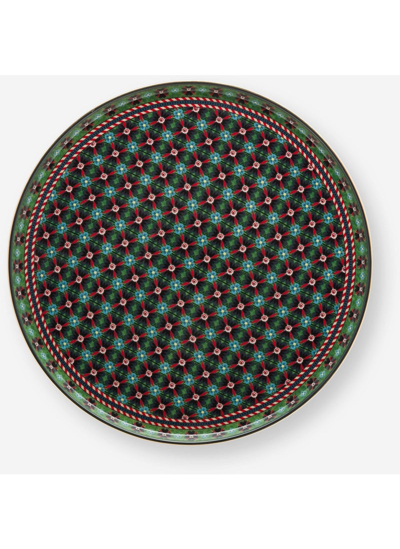 Berry Blues Green Porcelain Cake Stand 21 cm