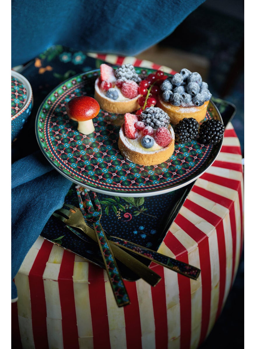 Berry Blues Green Porcelain Cake Stand 21 cm