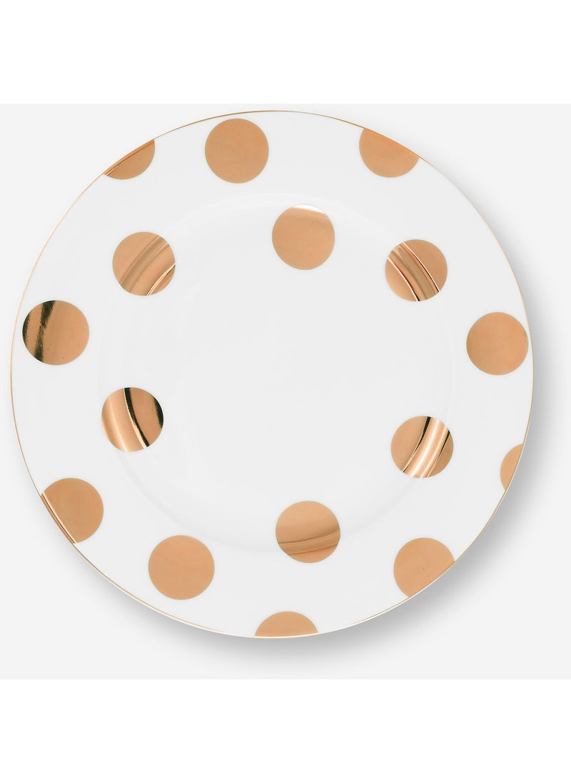 Dot Delight White Porcelain Breakfast Plate 23 cm