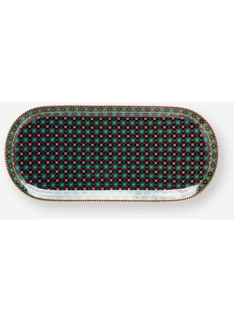 Berry Blues Green Porcelain Serving Plate 33 cm