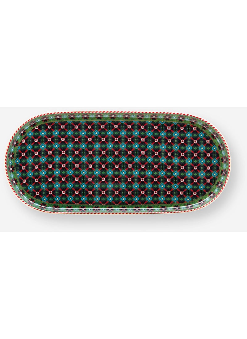 Berry Blues Green Porcelain Serving Plate 25 cm