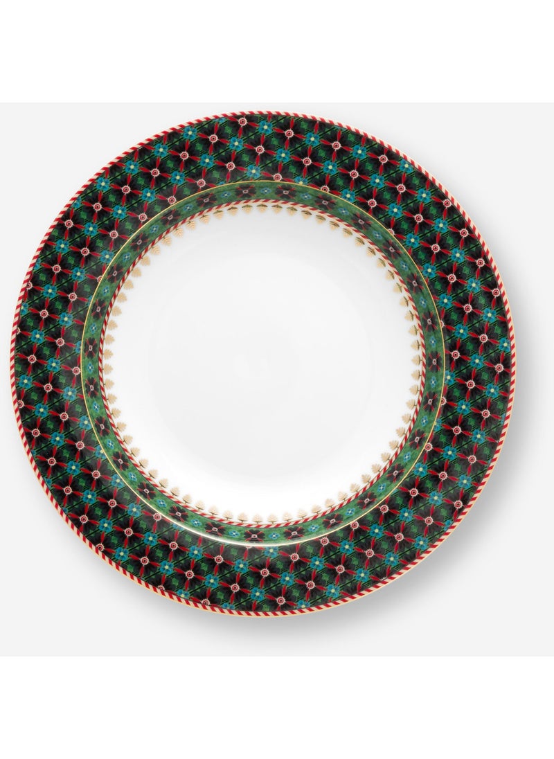 Berry Blues Green Porcelain Deep Plate 21.5 cm