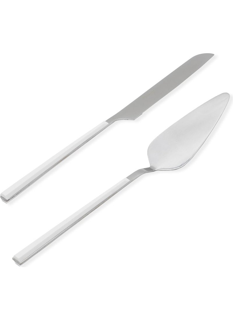 Bianco Cake Serving Set Silver 2 Pieces