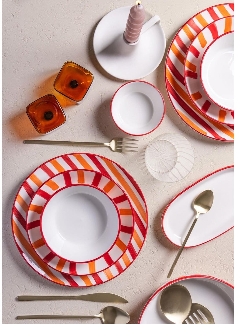Joy Oval Service Set of 2 Red 11X21X3 cm
