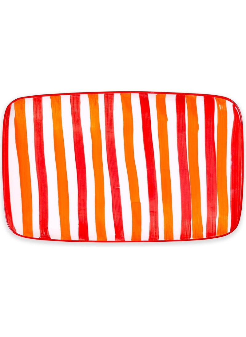 Joy Rectangular Service Red 30X19 cm