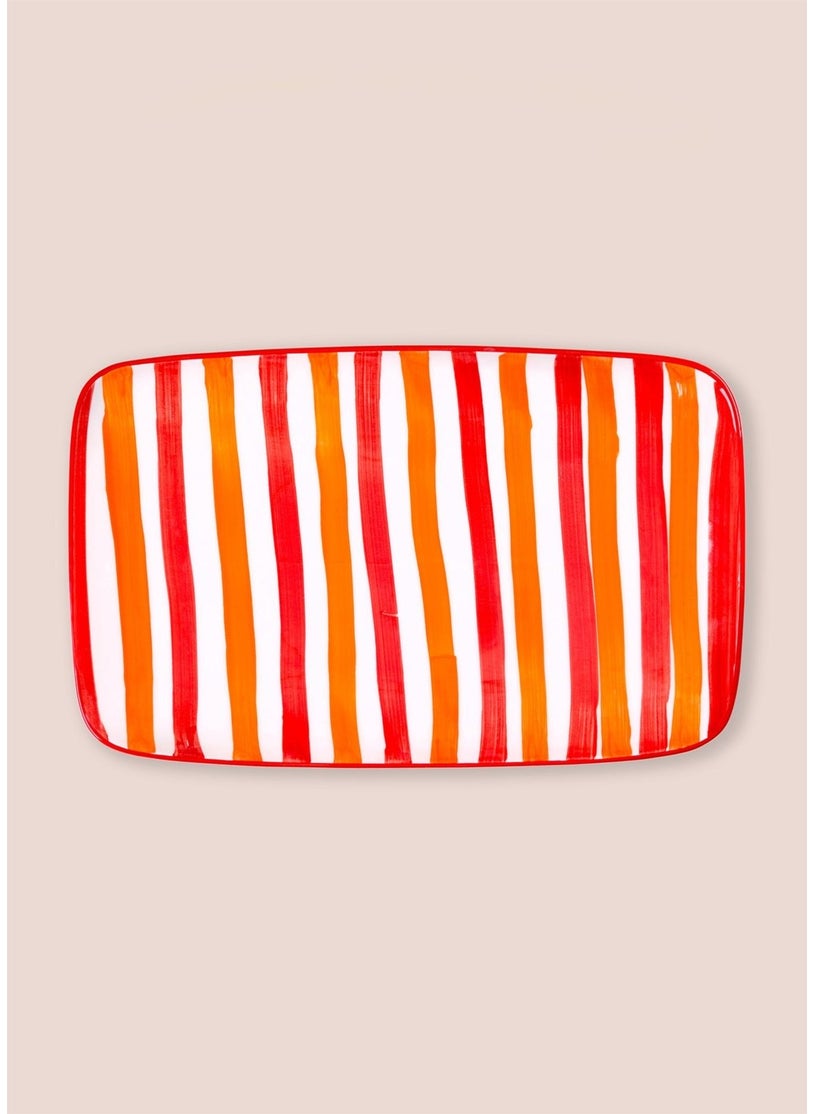 Joy Rectangular Service Red 30X19 cm