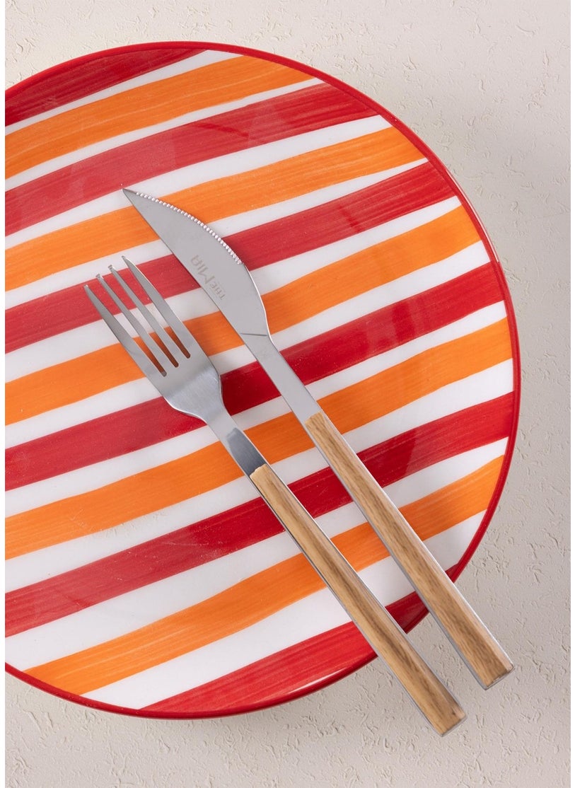 Joy Cake Plate Set of 6 Red 19 cm