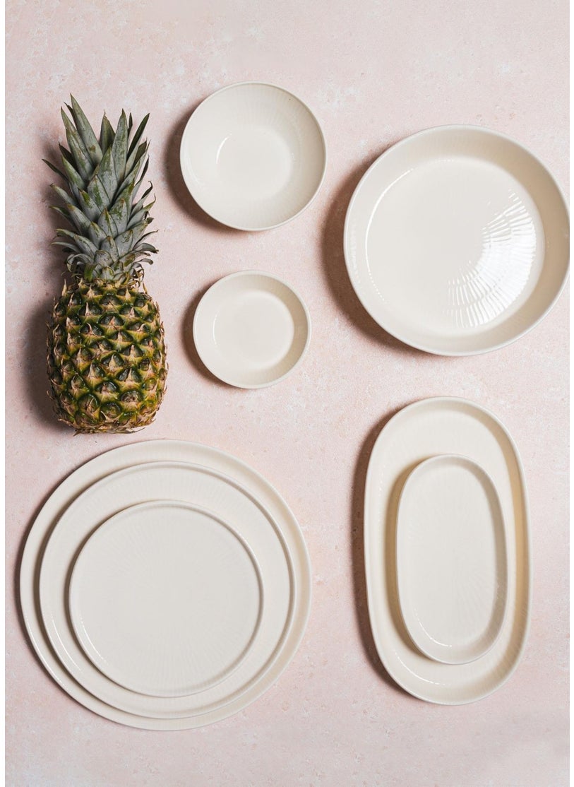 Noon Serving Plate Cream 30 cm