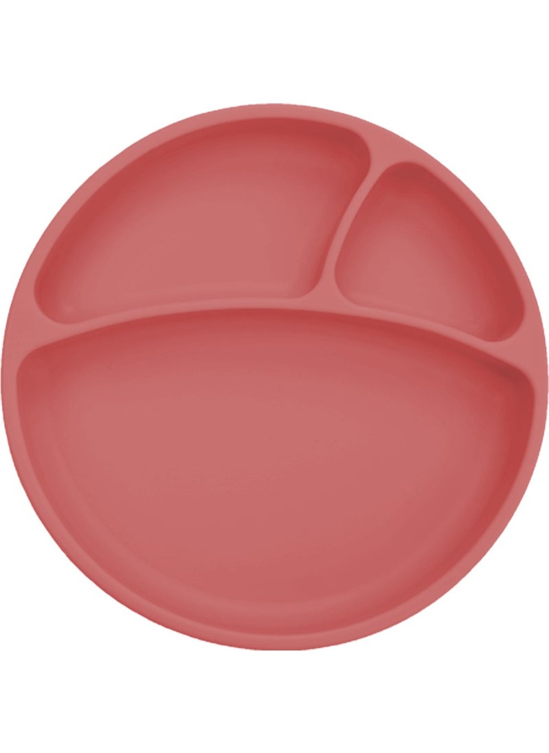 Vacuum Base Silicone Plate - Claret Red