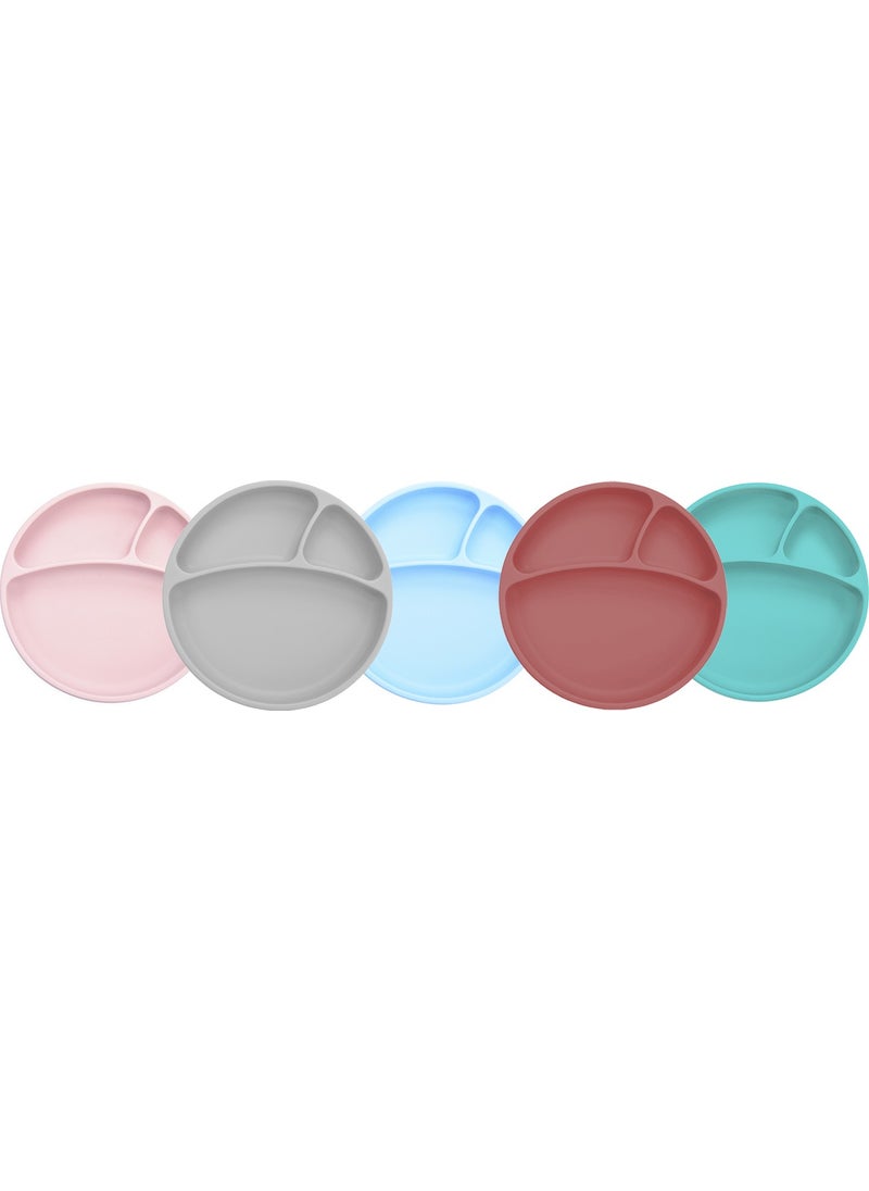 Vacuum Base Silicone Plate - Claret Red