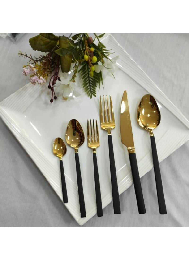 Stayle Black Gold Titanium 6 Teaspoon
