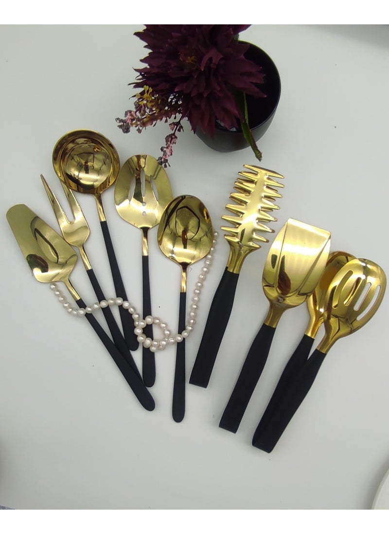 Black Gold 8 Piece Table Sauce Set