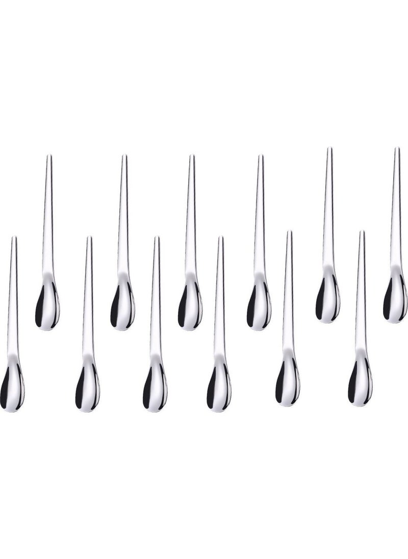 304 Steel 12 Pieces Gray Luxury Modern Looking Teaspoon CIN581BY-12