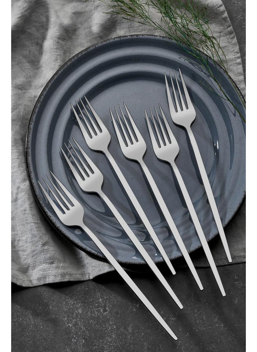 Mokka Modern Looking Dinner Forks 6-Piece 18/0