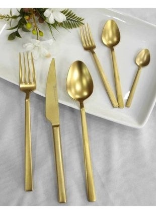 Stayle Matte Titanium Gold 6 Pieces Dinner Forks