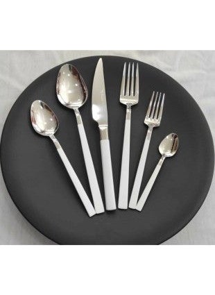 Stayle White Steel 6 Piece Dessert Forks