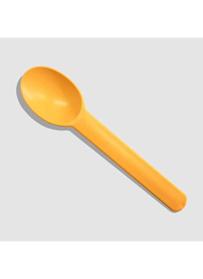Printable Logo Disposable Yogurt Spoon Scoop Ice Cream Scoop Fruit Scoop Can Be Individually Packaged-Specifications:Transparent Film Independent Packaging (100)-Color:Orange