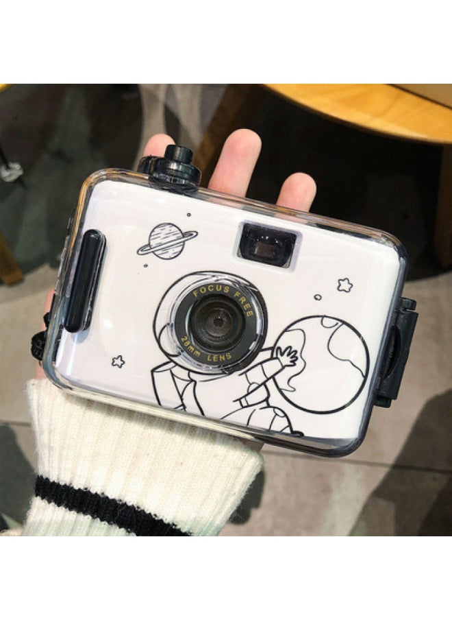 The Student Party Can Take Pictures Of Color Photos With High Pixels For Children With High-definition Retro Camera-Color:Little W And Fox (Style) Exquisite Gift Box Packaging - Package 2: Single Camera + 24 Color Film + Gifts