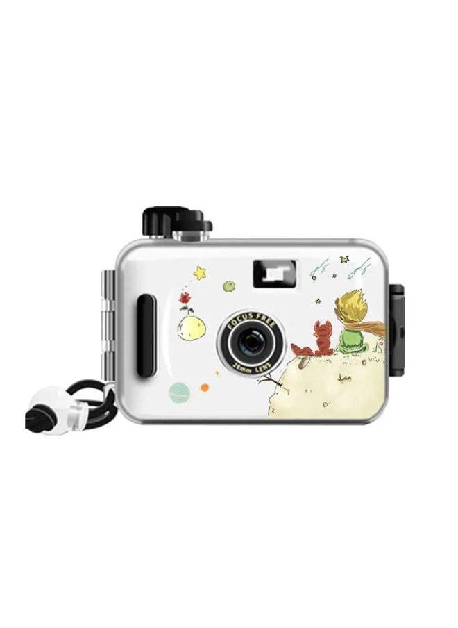 The Student Party Can Take Pictures Of Color Photos With High Pixels For Children With High-definition Retro Camera-Color:Little W And Fox (Style) Exquisite Gift Box Packaging - Package 2: Single Camera + 24 Color Film + Gifts