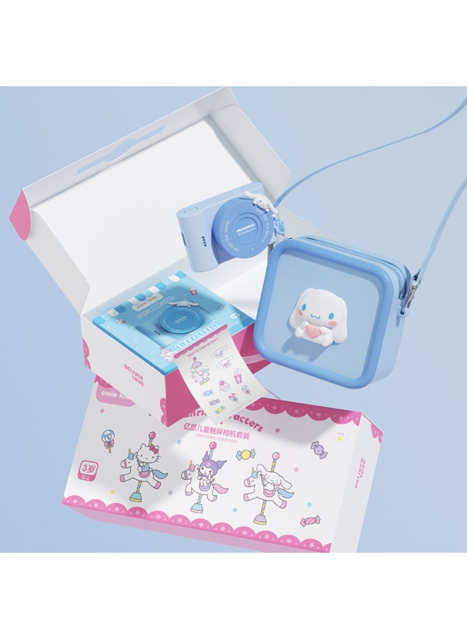 Sanrio Touch Screen Cartoon C5 Children's Camera Wifi Transmission Before And After The Double Photo 61 Holiday Gift-Body Color:C5 Hello Kitty+64g High-speed Memory Card