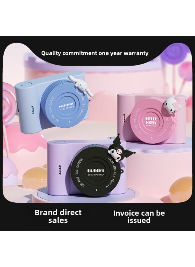Sanrio Touch Screen Cartoon C5 Children's Camera Wifi Transmission Before And After The Double Photo 61 Holiday Gift-Body Color:C5 Hello Kitty+64g High-speed Memory Card