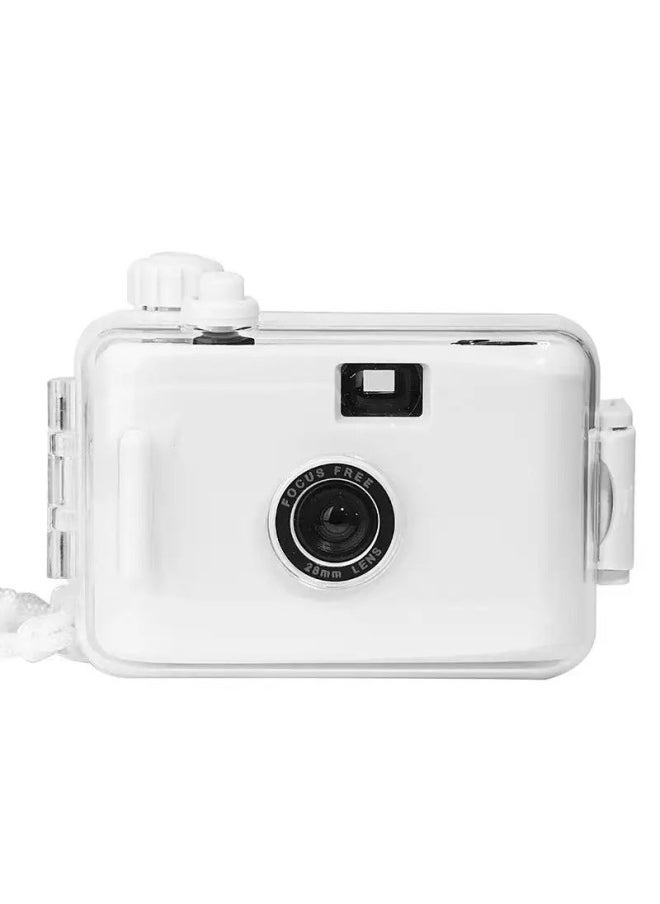 The Student Party Can Take Pictures Of Color Photos With High Pixels For Children With High-definition Retro Camera-Color:Simple White (Style) Exquisite Gift Box Packaging - Package Three: Single Camera + 36 Color Film + Gifts