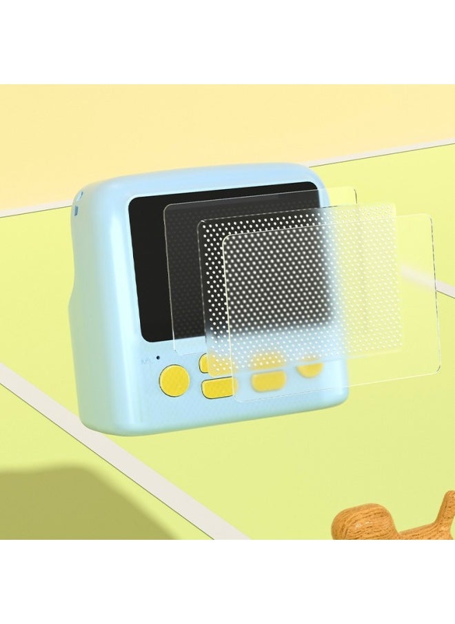 Portable Polaroid Camera Children's Educational Printing Camera HD Digital Polaroid Camera-Color:Blue Without Card