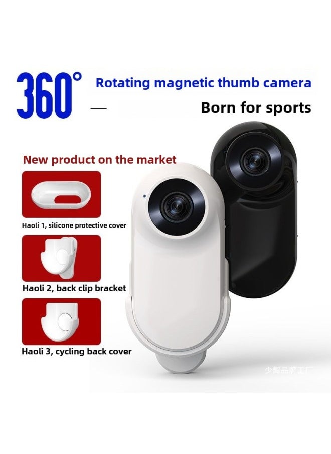 24 360 Sports Full 4K Scene Camera Chest Fixed Motorcycle Anti-shake Camera Wearable HD-Body Color:Black Hd Screen Hd Upgraded Version-package 4