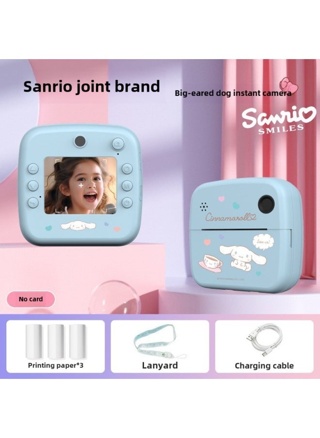 Sanli Joinly Jointed With The Koromi Big Ear Dog Melody Camera Instant To Print Camera Gifts For Children-Color: + Printing Paper*3