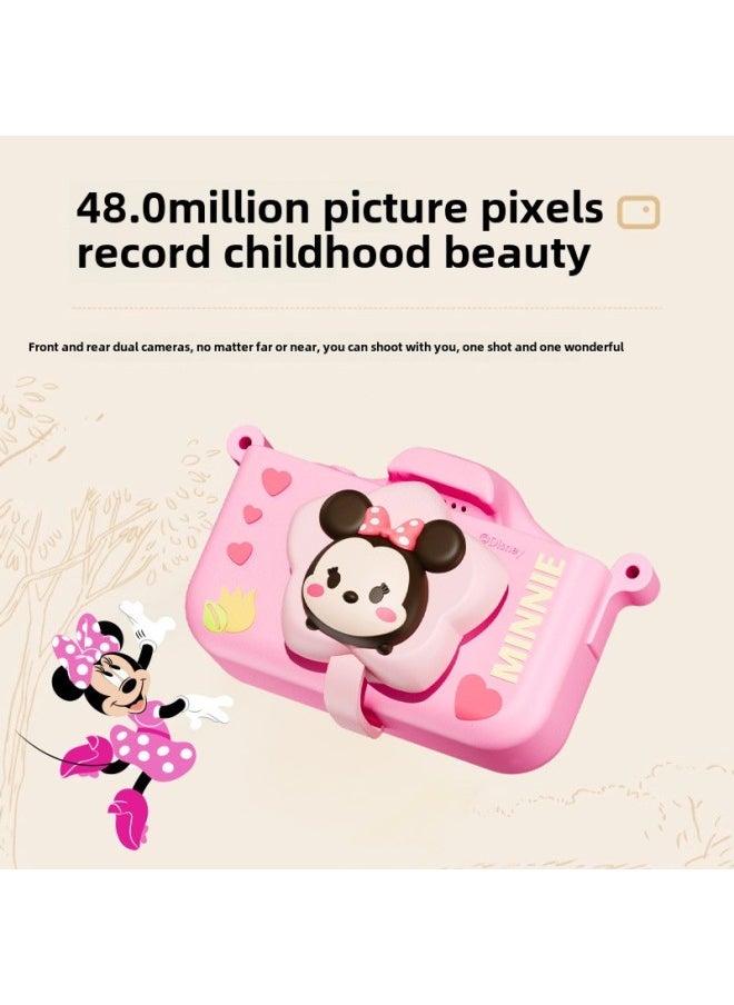Genuine Children's X12 Double Camera Digital Toy Color Portable SLR Children's Camera Toy Boys And Girls Gift-Color:Disney Camera X12 Blue Mickey Hd Dual Camera