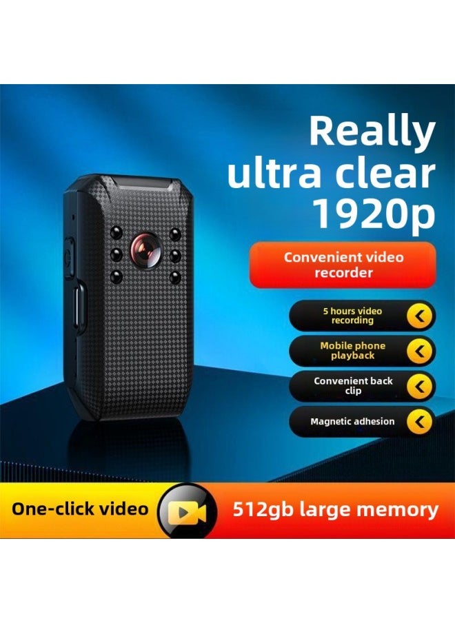 High-definition Video Recorder Shooting Video Neckline Recorder Camera Head Thumb Motion Camera Portable Video Artifact-Body Color:Convenient Night Vision Version -official Standard