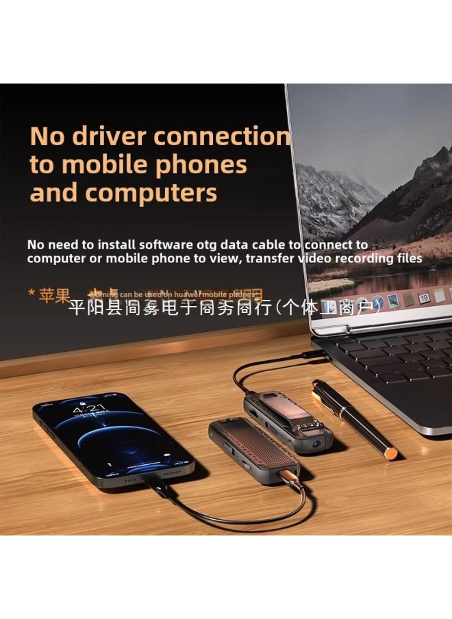 Law Enforcement Recorder Back Clip Recording Pen Tape Camera DV Video Recording All-in-one Machine Motion With Camera Body Artifact 4K-Body Color: 30 Hours Of Battery Life + 32g Card