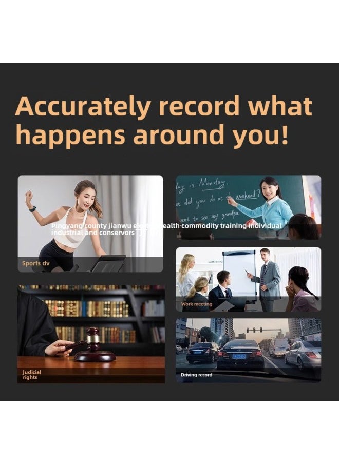 Law Enforcement Recorder Back Clip Recording Pen Tape Camera DV Video Recording All-in-one Machine Motion With Camera Body Artifact 4K-Body Color: 30 Hours Of Battery Life + 32g Card
