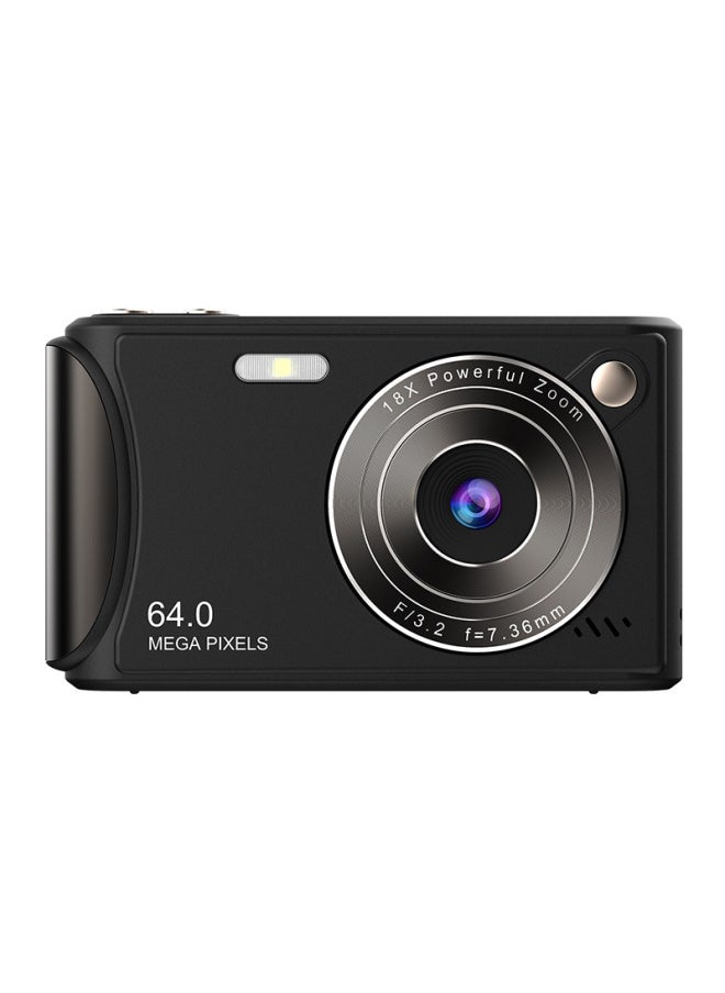 HD Digital Camera Fashion Retro CCD Student Card Machine Multi-language Source Factory-Body Color:Q18 Black +32g