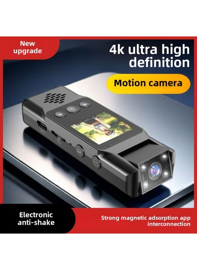 2025 Sports Camera HD Camera Riding Law Enforcement Recorder Outdoor Vlog Video Recorder Practical-Body Color:4k Bare Metal