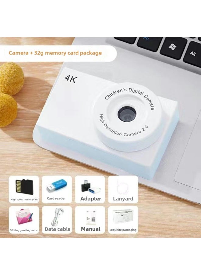 5000W Pixel Digital Camera High Pixel Campus HD Digital Student Camera With Ccd Entry Level-Body Color:Pearl White 5000w Retro Ccd Gift Box-package One 32g High-speed Memory Card (can Take 5,000 Photos)