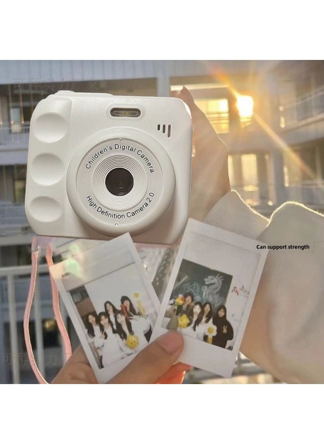 Camera HD Double Camera Cute Digital Campus Student Party Photo Camera Can Take Photos And Pass Mobile Phone Color Shooting-Body Color:Hd Dual Camera Lemon Yellow  - Bare Metal*not Available