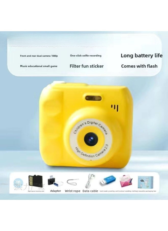 Camera HD Double Camera Cute Digital Campus Student Party Photo Camera Can Take Photos And Pass Mobile Phone Color Shooting 12-Body Color:Hd Dual Camera Moonlight White  - Bare Metal *not Available