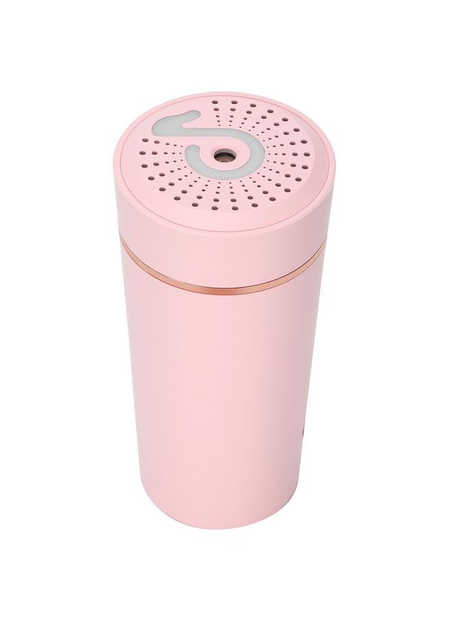Humidification Cup 200ml Intelligent Poweroff 5 Hours Continuous Spray for Home Office Car(Pink )