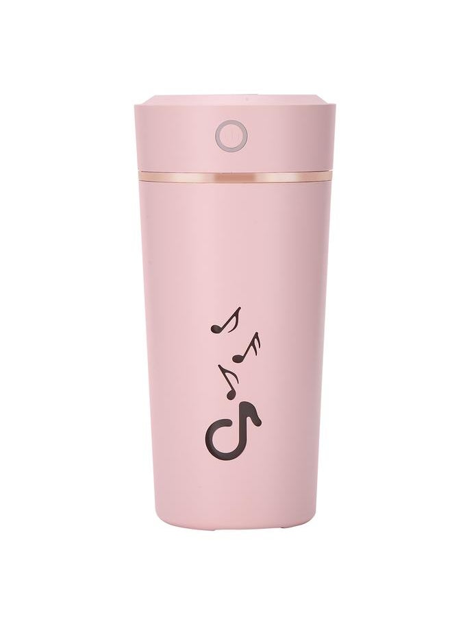 Humidification Cup 200ml Intelligent Poweroff 5 Hours Continuous Spray for Home Office Car(Pink )