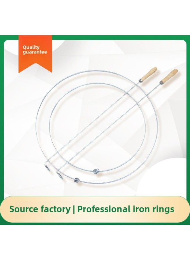 Rolling Iron Ring Sound Push Iron Ring Kindergarten Toy Rolling Iron Ring Stall Supply Wholesale-Color:Sponge Telescopic Rod-Diameter:38cm Thick 6.5mm