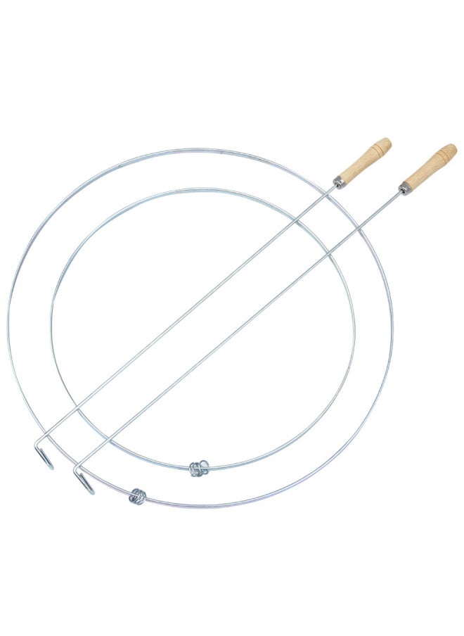 Rolling Iron Ring Sound Push Iron Ring Kindergarten Toy Rolling Iron Ring Stall Supply Wholesale-Color:Sponge Telescopic Rod-Diameter:35cm Flat 8.5mm